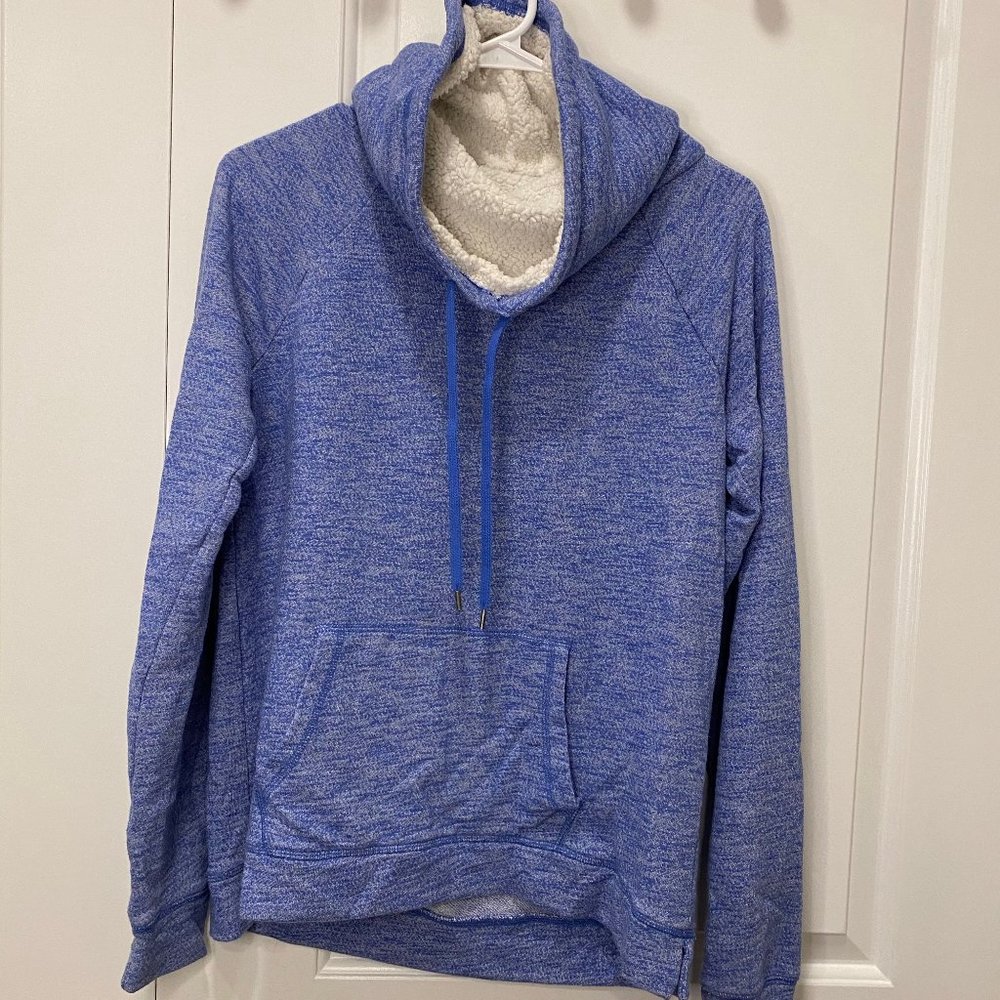turtleneck fuzzy sweatshirt